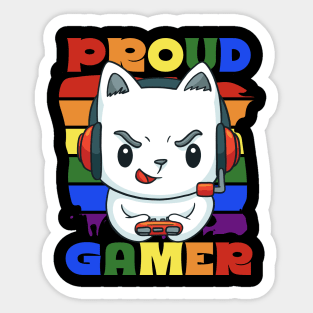 Proud Gamer Gaymer Lesbian LGTBQ Sticker